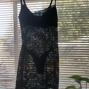 Victoria’s Secret lace slip with thong